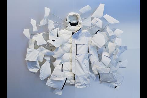 Parka on display at AlphaTauri's Knightsbridge store